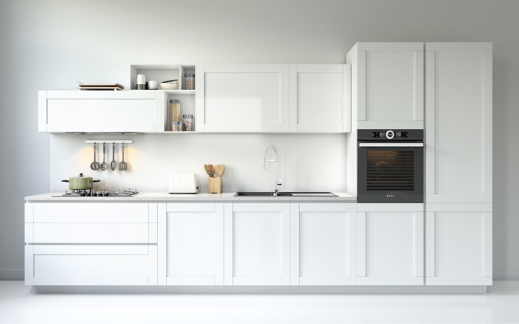 kitchen set desain polos untuk mempercantik dapur di rumah