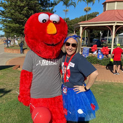 Jodie & Elmo at Family Fun Day