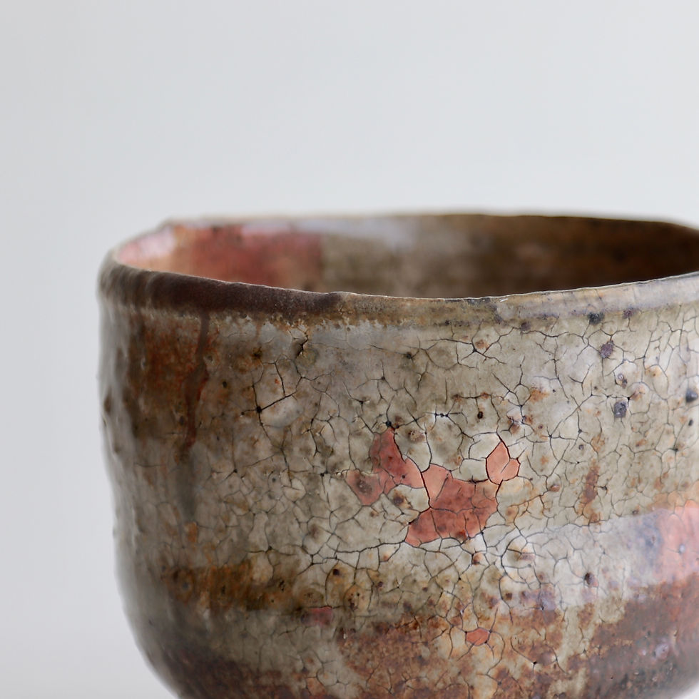 Thumbnail: White Slip Bowl/Orange Hue - Haga Ryuichi