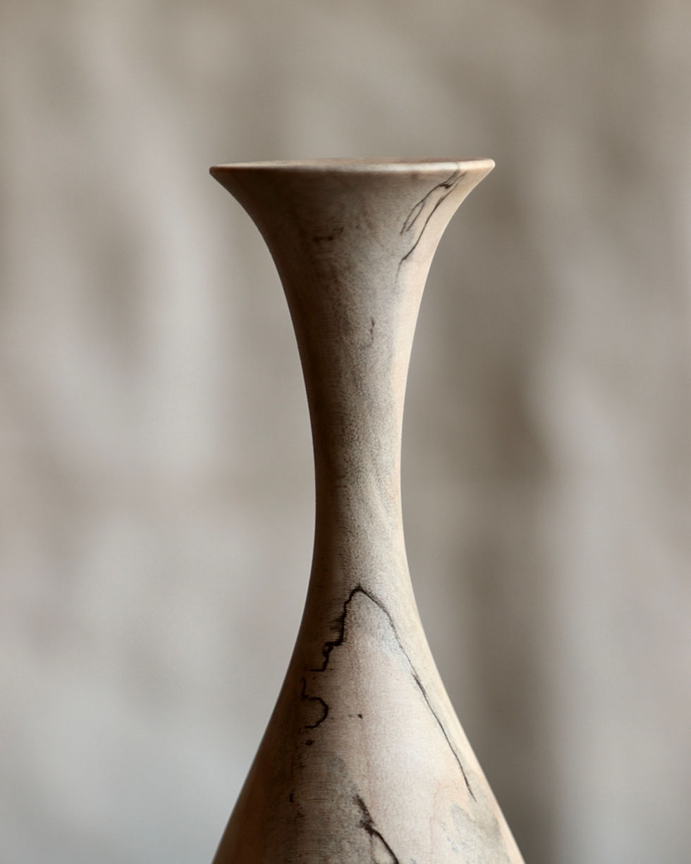 Thumbnail: Wooden Flower Vase Tall - Ichikawa Takehito