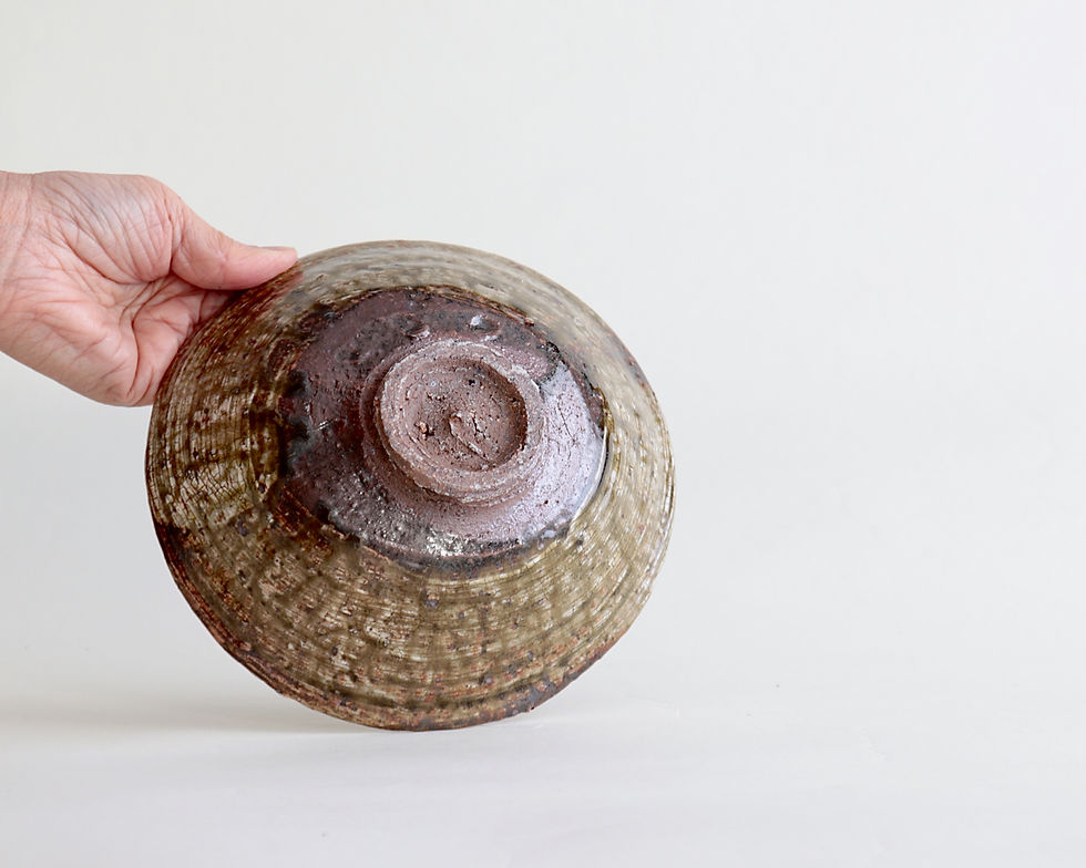 サムネイル： Green Hakeme Bowl by Haga Ryuichi
