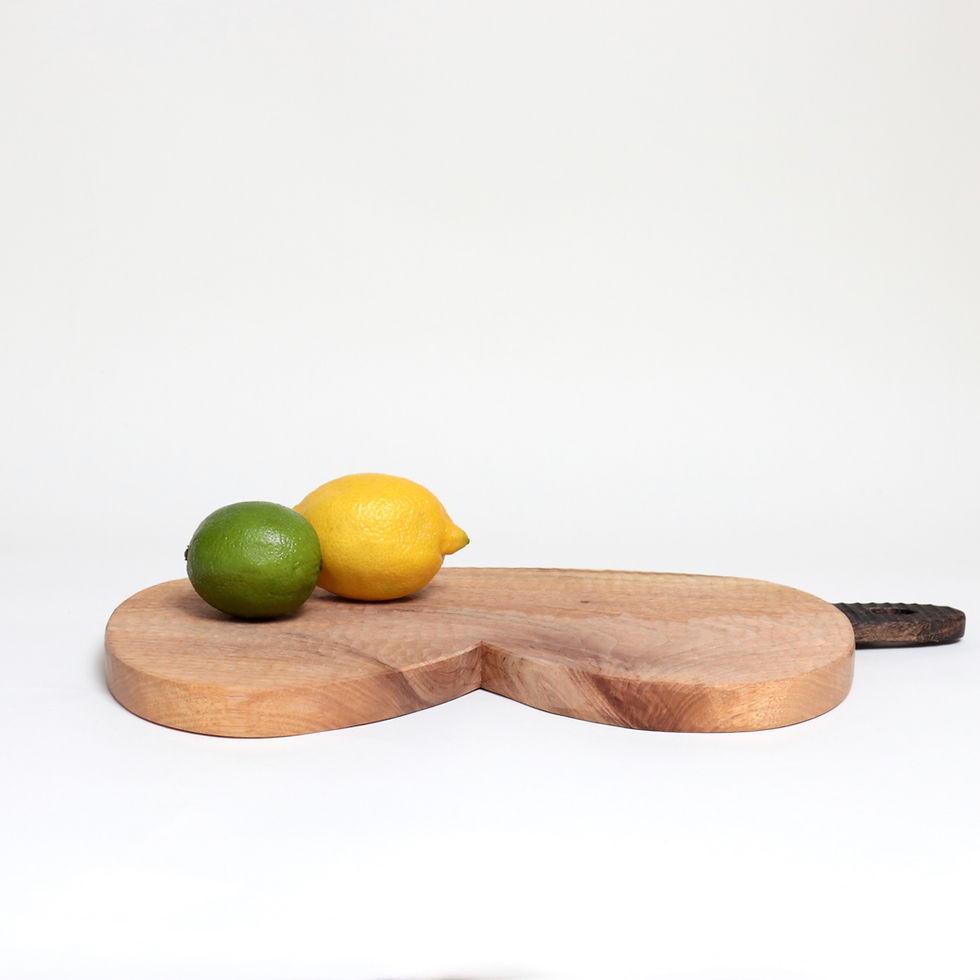 Carved out from a single piece of Japanese hard-wood, this board is versatile for cutting, serving, and decorating. Uniquely