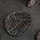 サムネイル： dark brown ebonized wooden plate with whittling mark