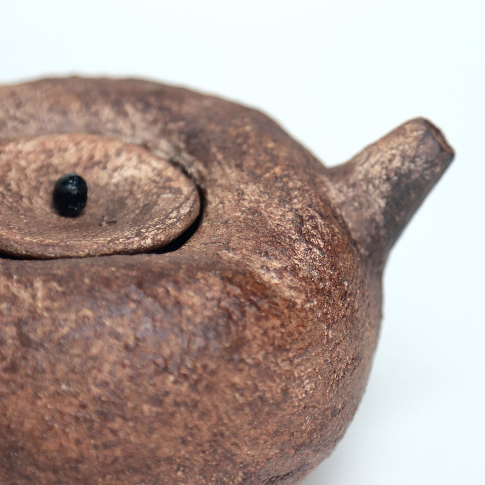 Thumbnail: Set of Wild Clay Teapot (D) & Holder by Chakabuki