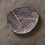 サムネイル： dark brown ebonized wooden plate with whittling mark