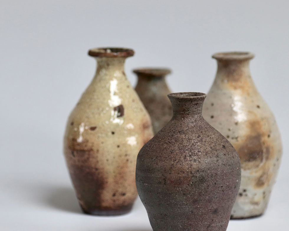 縮圖：Yakishime Sake Bottle by Haga Ryuichi
