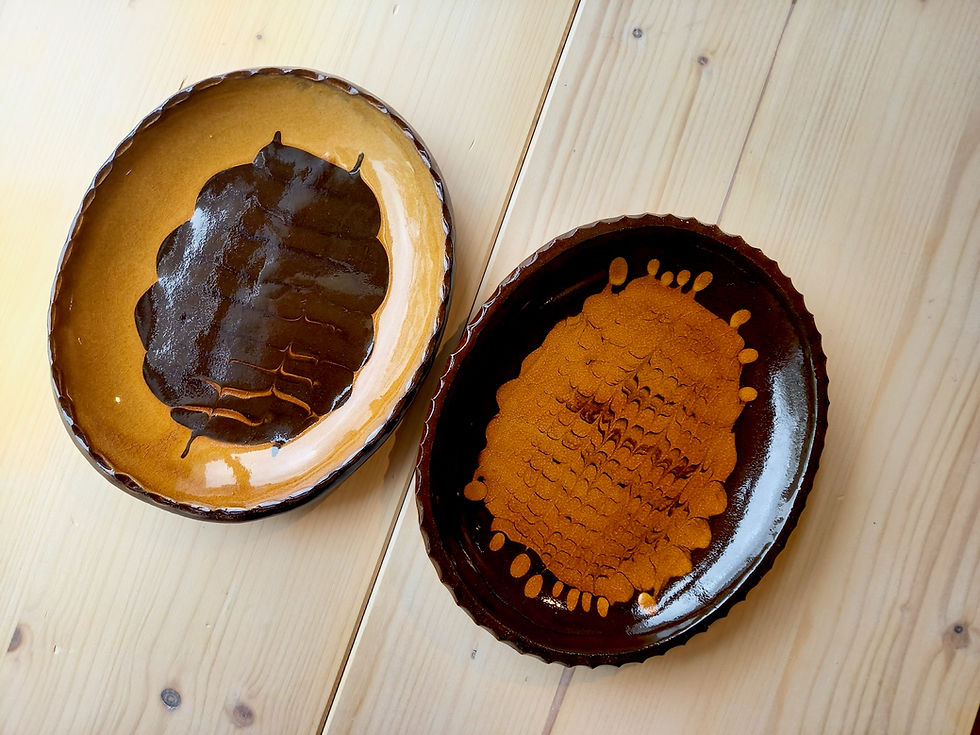 縮圖：Oval Slipware Dish - Hiroko Aono-Billson