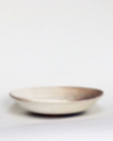 Large White Slip Bowl - Haga Ryuichi