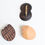 Thumbnail: wooden brooch in natural wood color and ebonized dark color front view