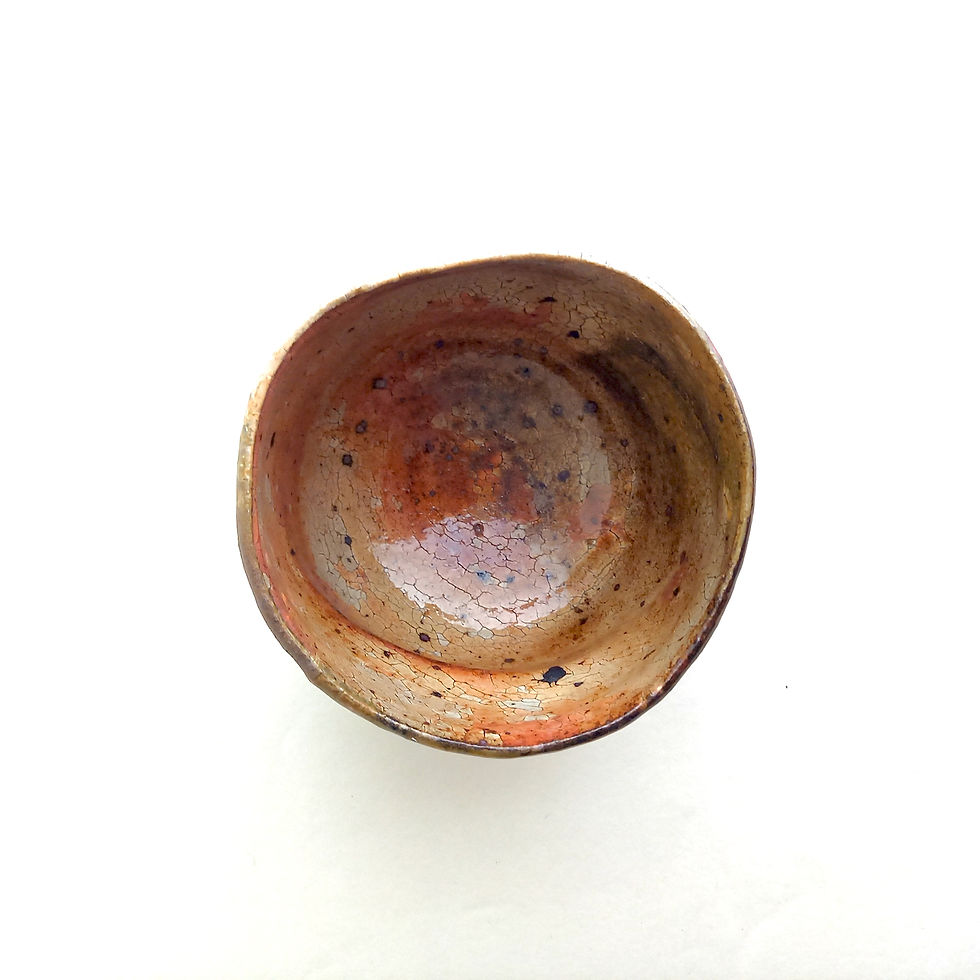 Thumbnail: White Slip Bowl/Orange Hue - Haga Ryuichi