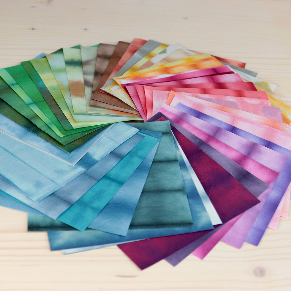 Thumbnail: Hand Dyed Itajime Origami 50 Sheet Pack