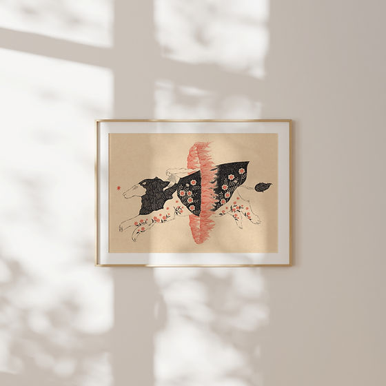 Through The Firehoop (print) - Sugimoto Sanae | two persimmons