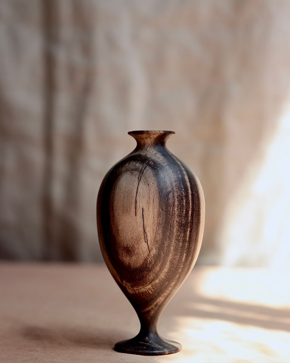 縮圖：Spalted Persimmon Vase Medium - Ichikawa Takehito