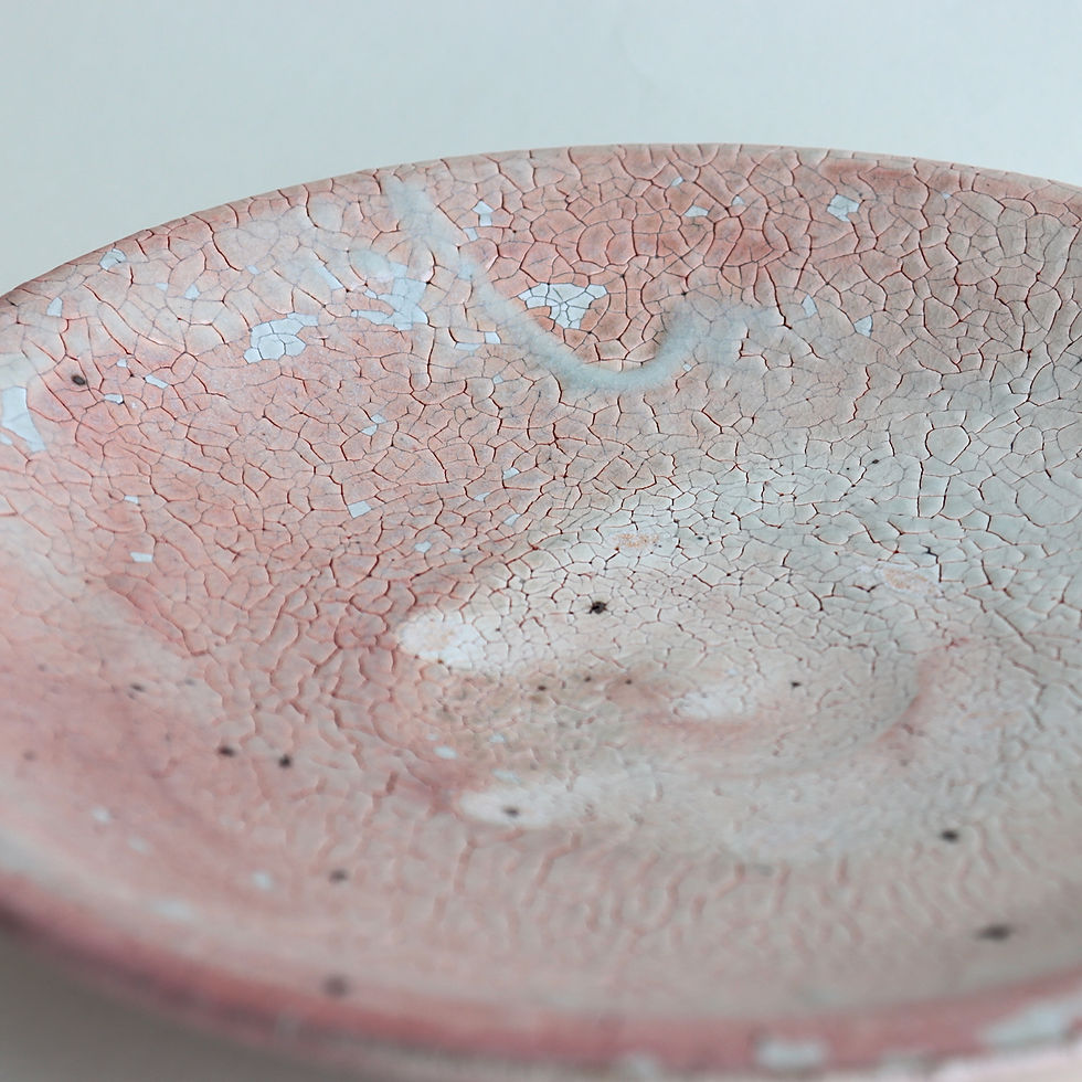 Thumbnail: White Slip Platter/Orange Hue - Haga Ryuichi