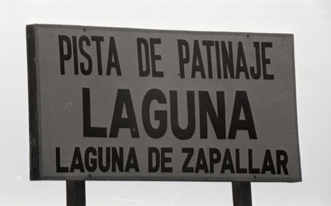 Cartel pista patinaje La Laguna - Maitencillo