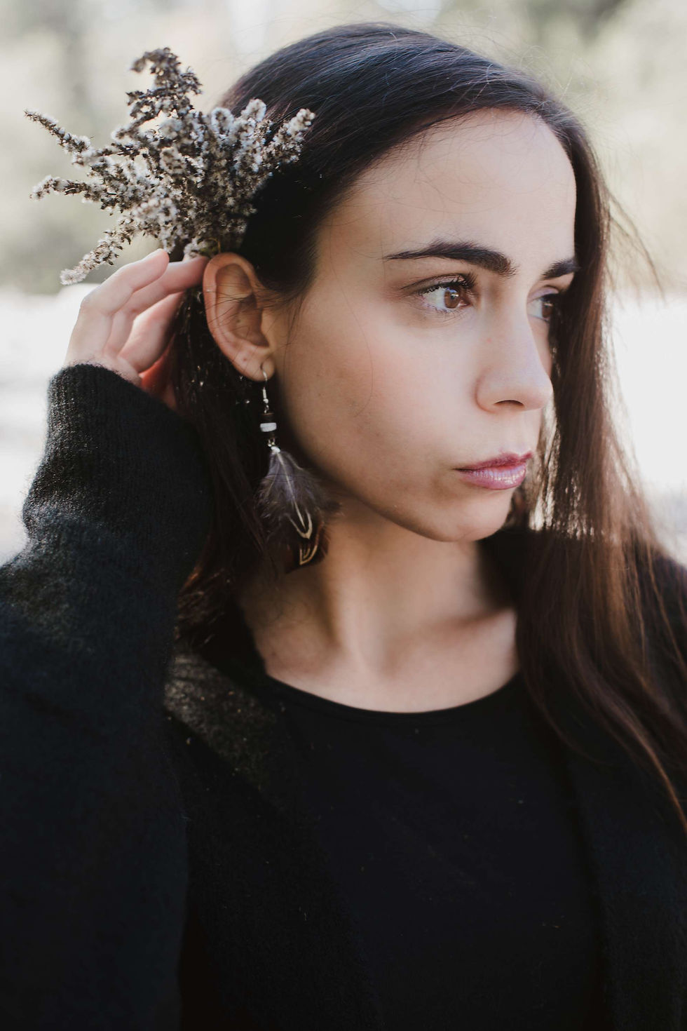 Fasan Feder Ohrringe "Black Seductionđ€"