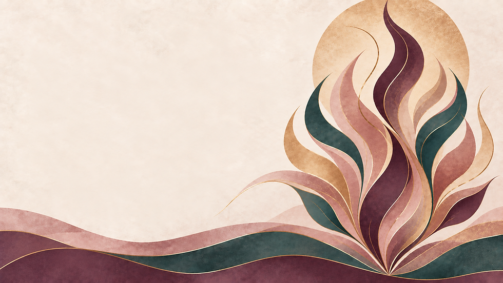 Tantra: abstract sacred flame and lotus-inspired energy.