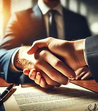 DALL·E 2024-09-24 19.13.22 - A realistic image of a handshake between two individuals, sym