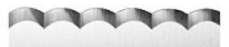 Classic serrated edge teeth with sharp tips