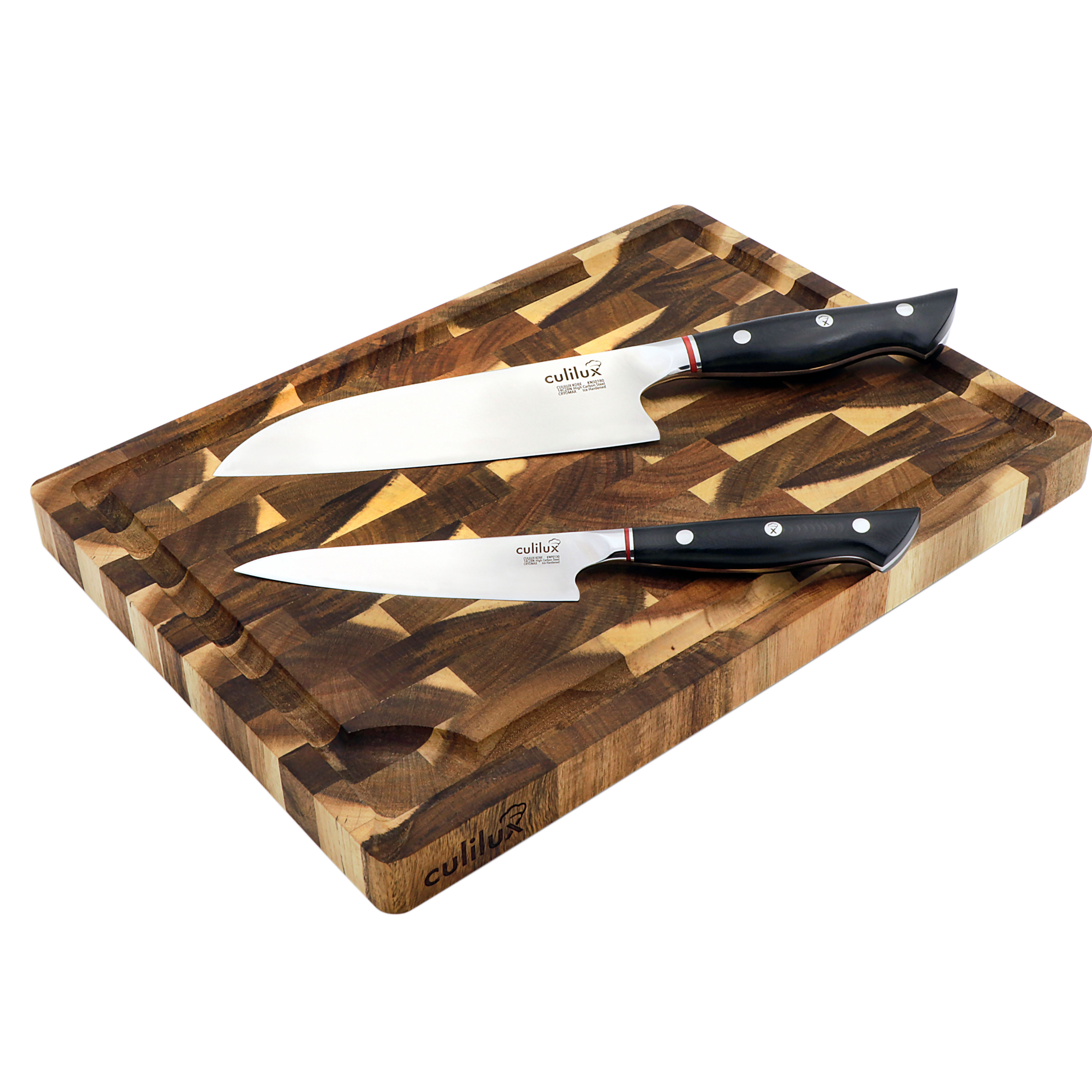 KOBE Starter Set 2 with Acacia Cutting Board (M) / 3-piece set