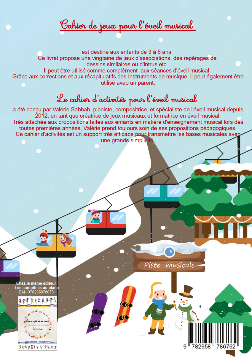 Thumbnail: cahier de jeux pour l eveil musical, de 3 a 5 ans. Activites ludiques, amusantes