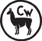 Charlie Works logo - llama leather stamp