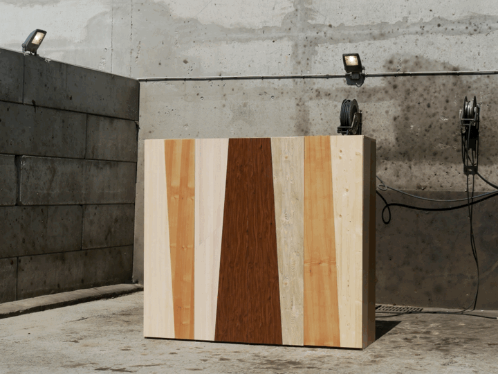 Armoire bois Upcyclé L'Oréal - Atelier Extramuros