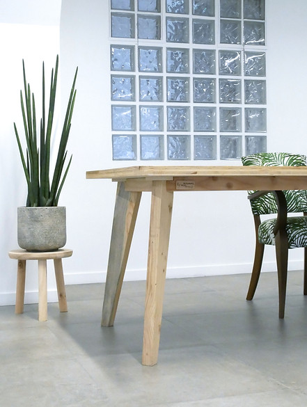 Table réunion bois Upcyclé Centre des Jeunes Dirigeants - Atelier Extramuros