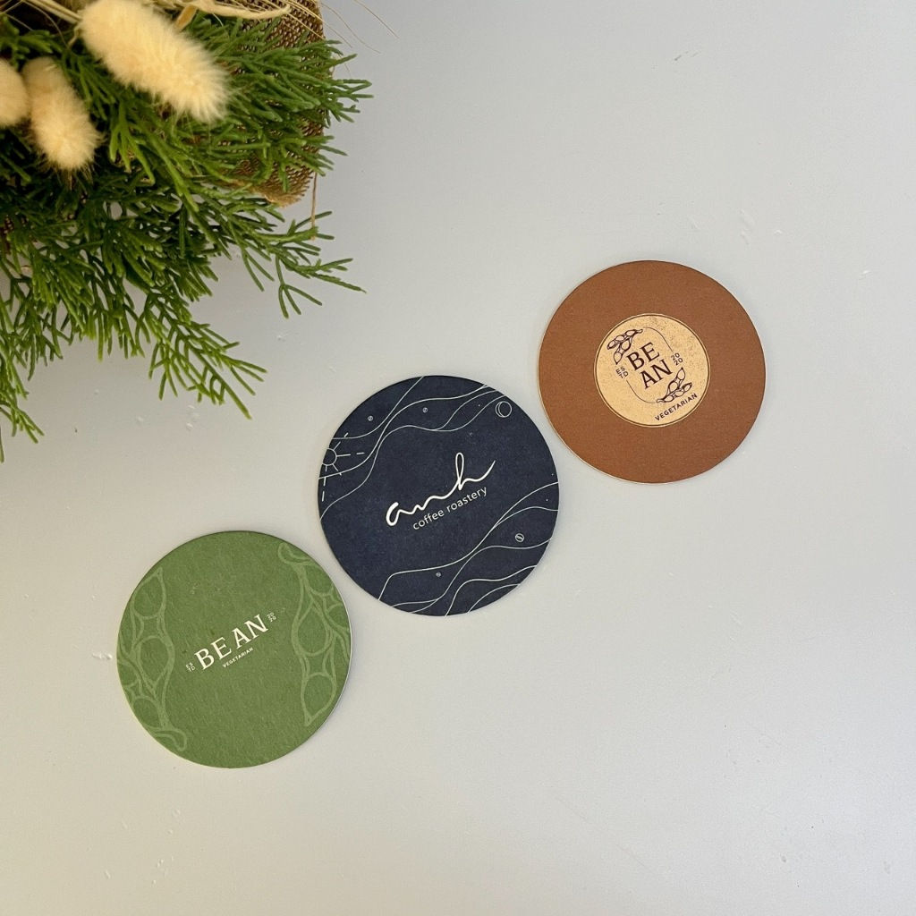 [กระดาษรองแก้ว] Premium มินิมอล ทำ Brand- 200 ใบ