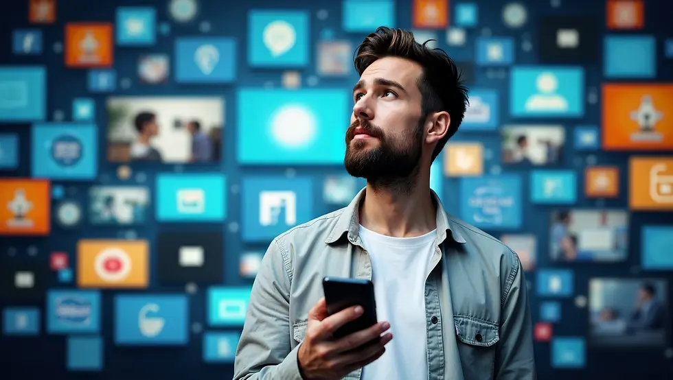 portrait-caucasian-man-using-smartphone-metaverse-with-social-media-ecommerce-interfaces.w