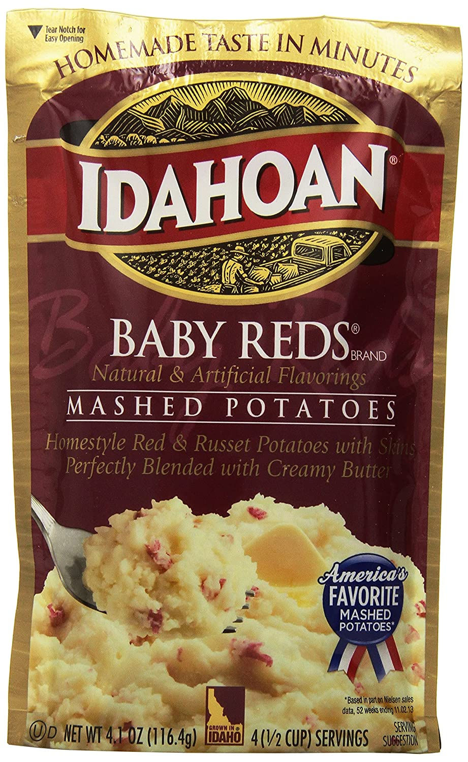 Idahoan Instant Mashed Potatoes, 4.09 Ounce (Pack of 10)