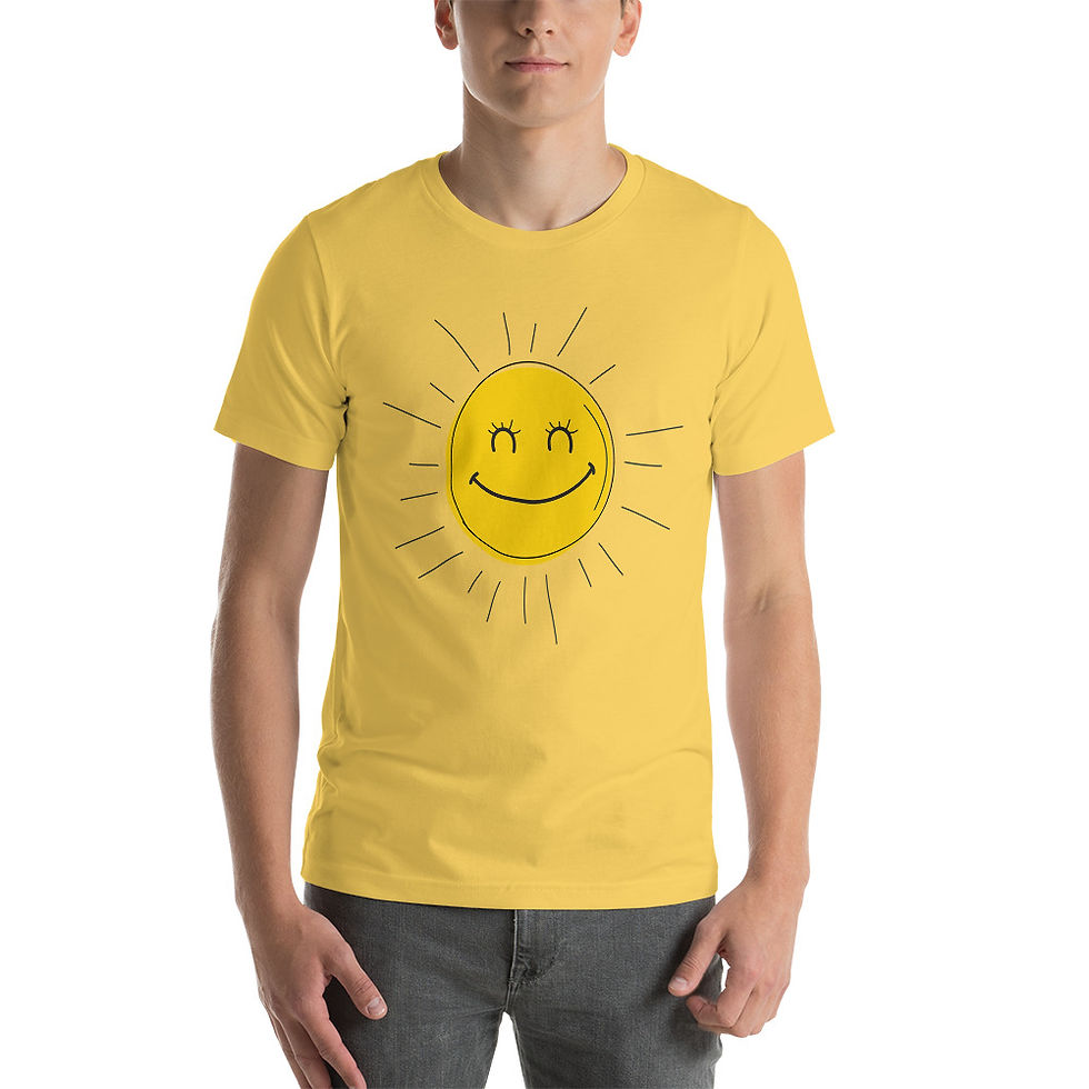 Smiley Face Sunshine Sun Image Short-Sleeve Unisex T-Shirt