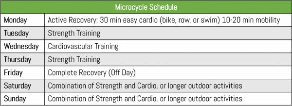 Reach Your Fitness Goals in 5 Steps - Part 4: Week Plan (Microcycle)