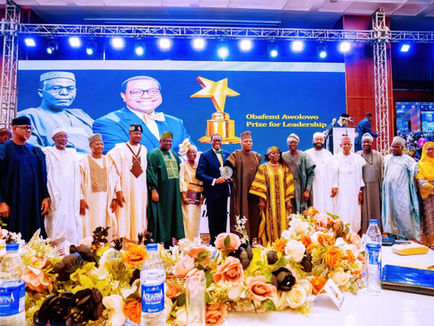 PRESIDENT TINUBU CONGRATULATES AFDB PRESIDENT AKINWUMI ADESINA ON AWARD OF OBAFEMI AWOLOWO PRIZE FOR LEADERSHIP