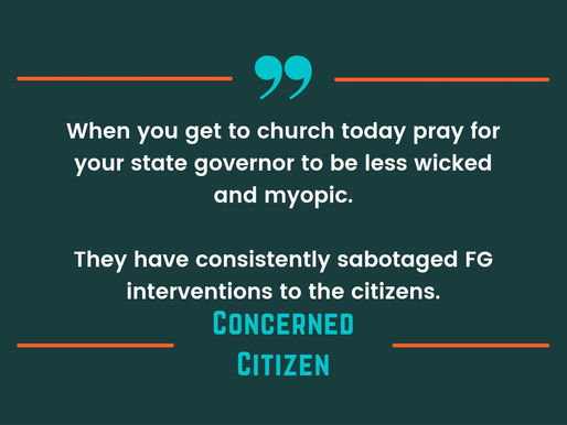 OUR GOVERNORS HAVE BEEN WICKED