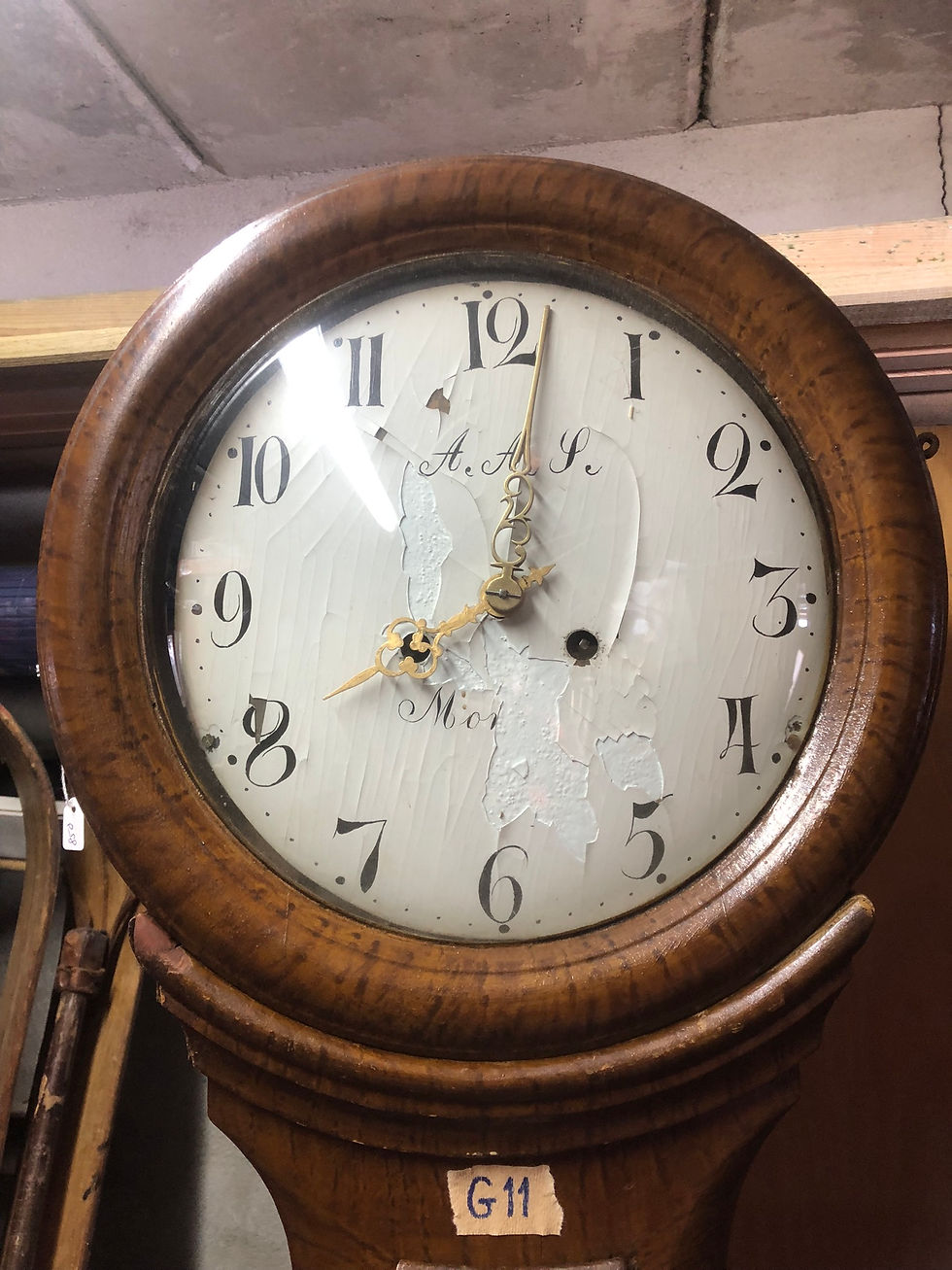 Thumbnail: 1847 Antique Swedish Mora Grandfather Clock