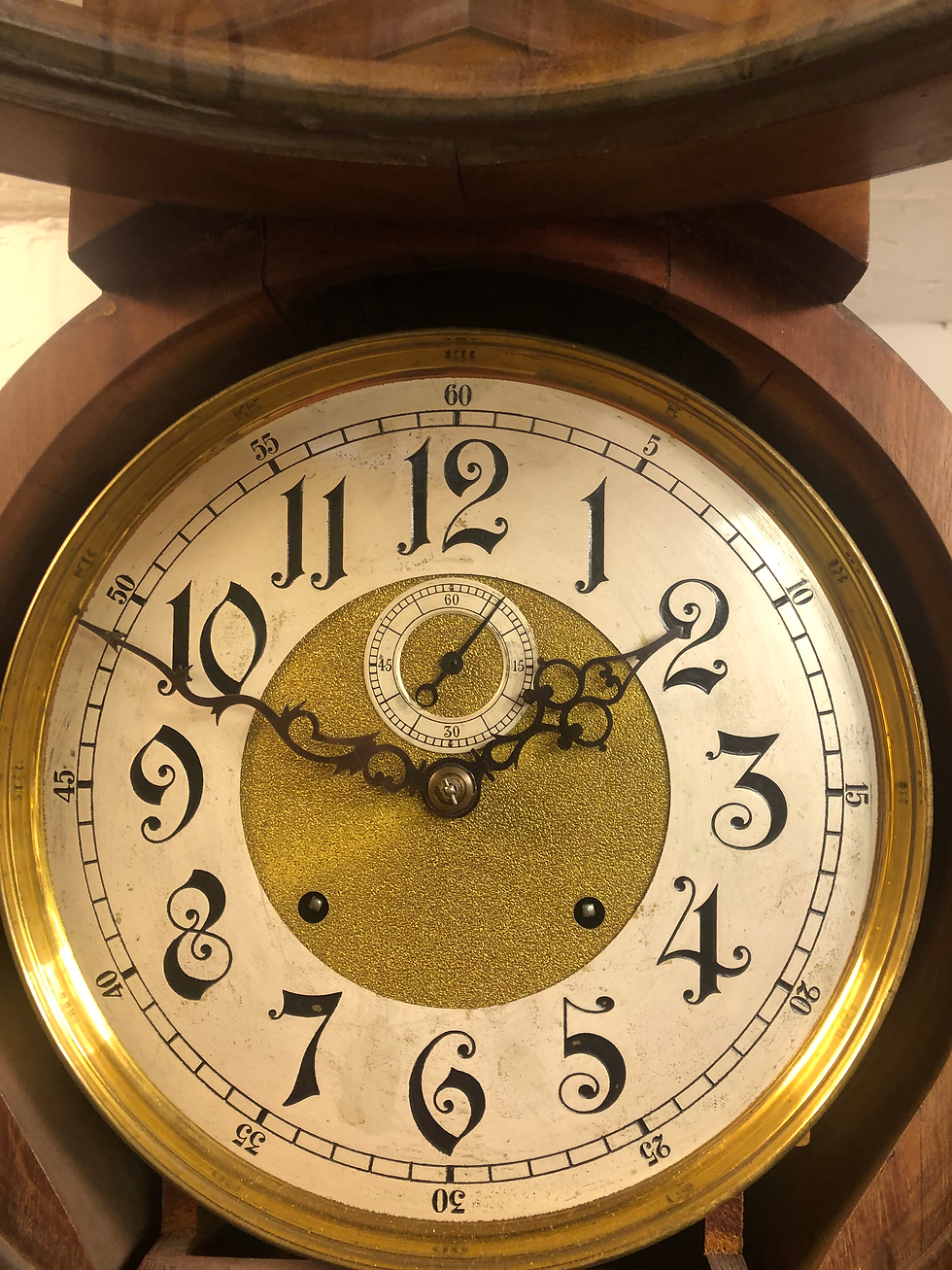 Thumbnail: Scandanavian Style German Made Half Round Clock