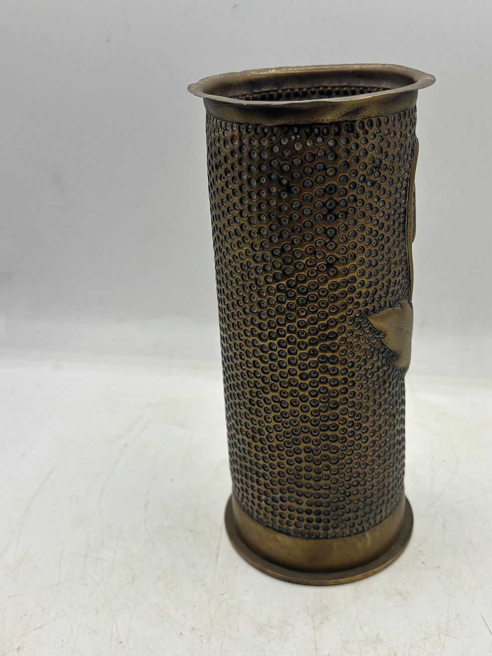 Thumbnail: WWI French Shell Casing Trench Art Dimpled Art Nouveau 