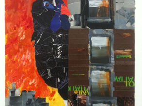 Day 3 Mixed Media Art Class: Evil black chicken