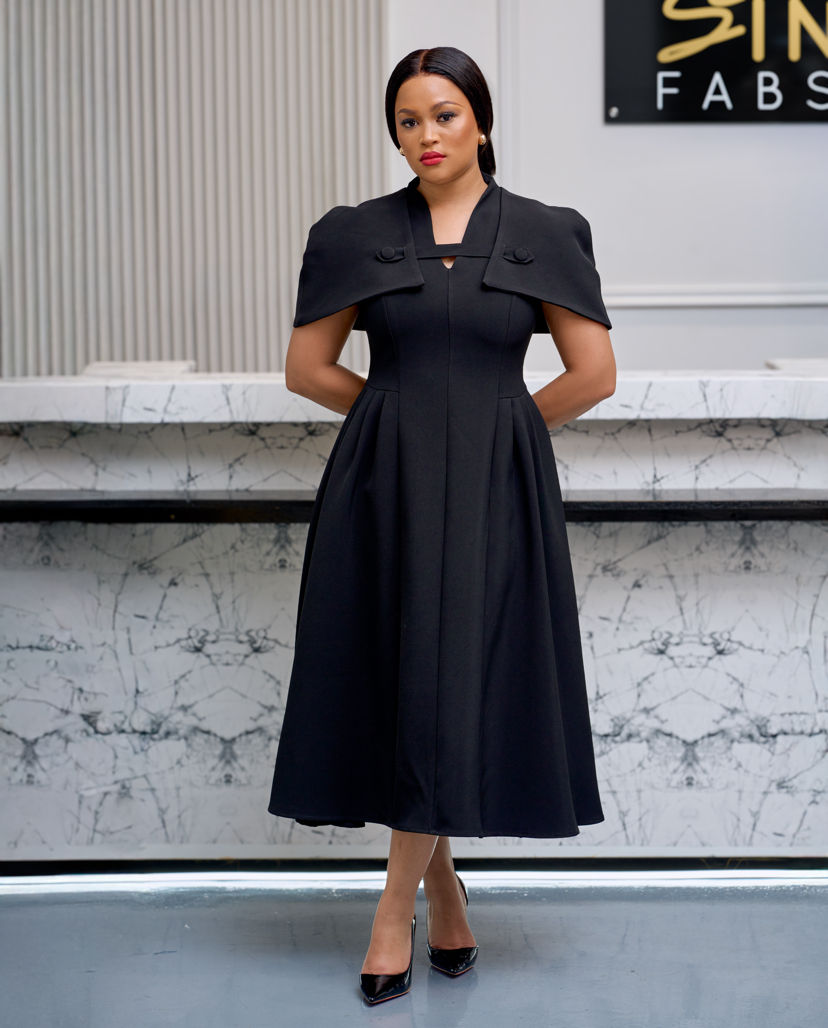 MATHATO LUXE CAPE DRESS