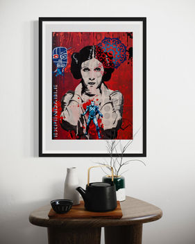 New Blood Pop Brad Novak Carrie Fisher Star Wars Princess Leia Screenprint