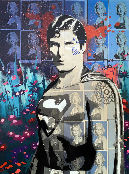 New Blood Pop Brad Novak Urban Art Street Art Graffiti Superman Christopher Reeve