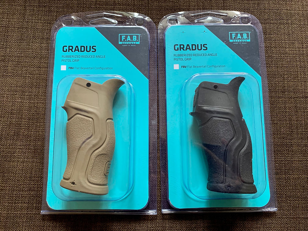 F.A.B. GRADUS Rubberized Reduced Angle Ergonomic Pistol Grip