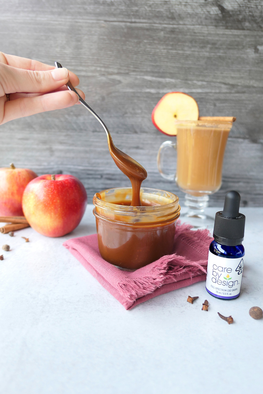 The Herb Somm's Caramel Apple CBD Cider made with Care By Design 40:1 Tincture