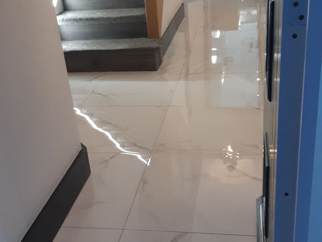 Removed old tiles, fitted new plywood, new tiles and fitted toilet stuff. Very happy customers.