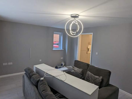 Painted living room walls, ceiling and wood work.
Painted kitchen walls, ceiling and wood work.