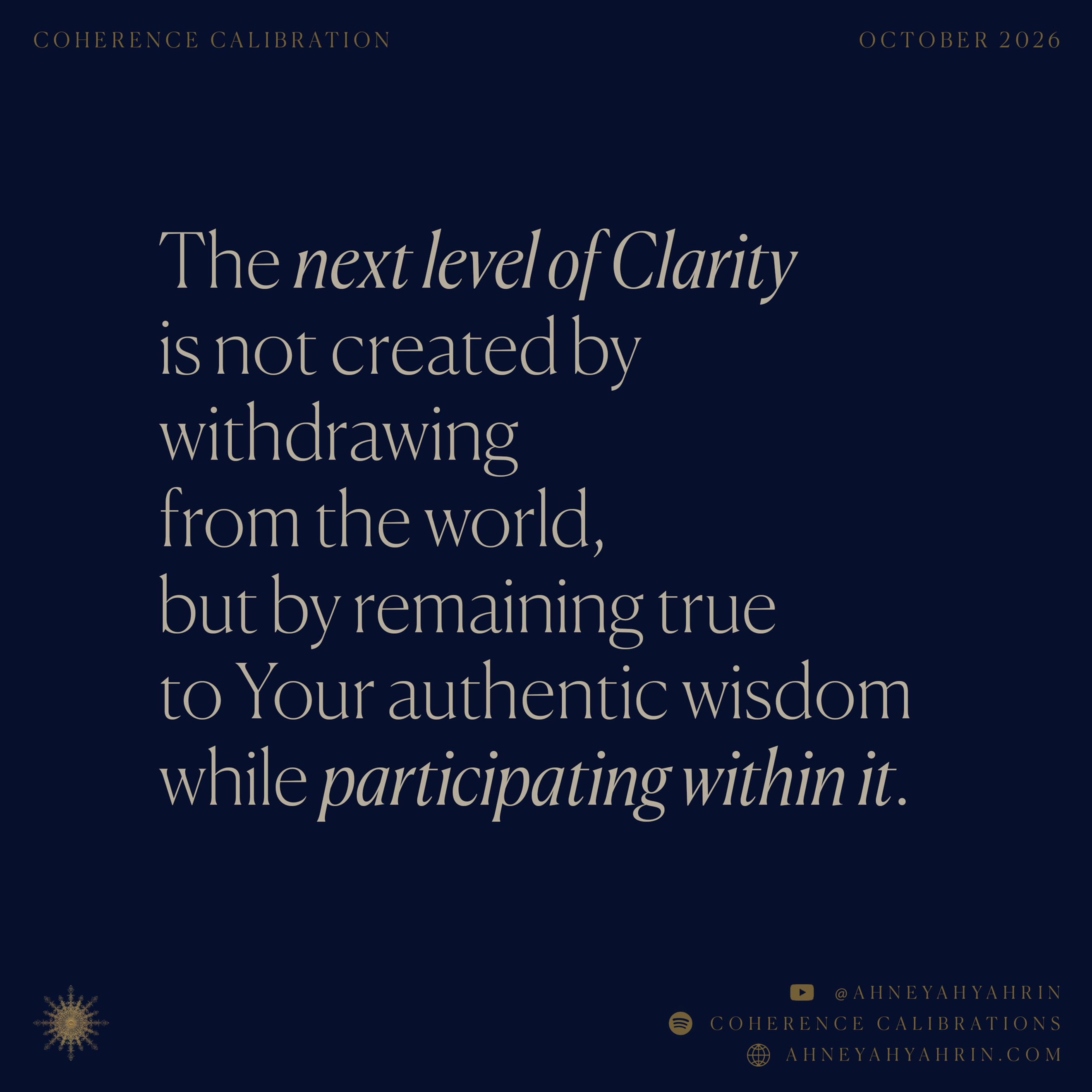 Anchored Certainty — Yahrin Clarity Statement™ | OCTOBER 2026
