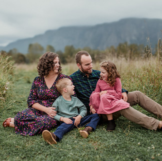 Joyful family moment captured outdoors