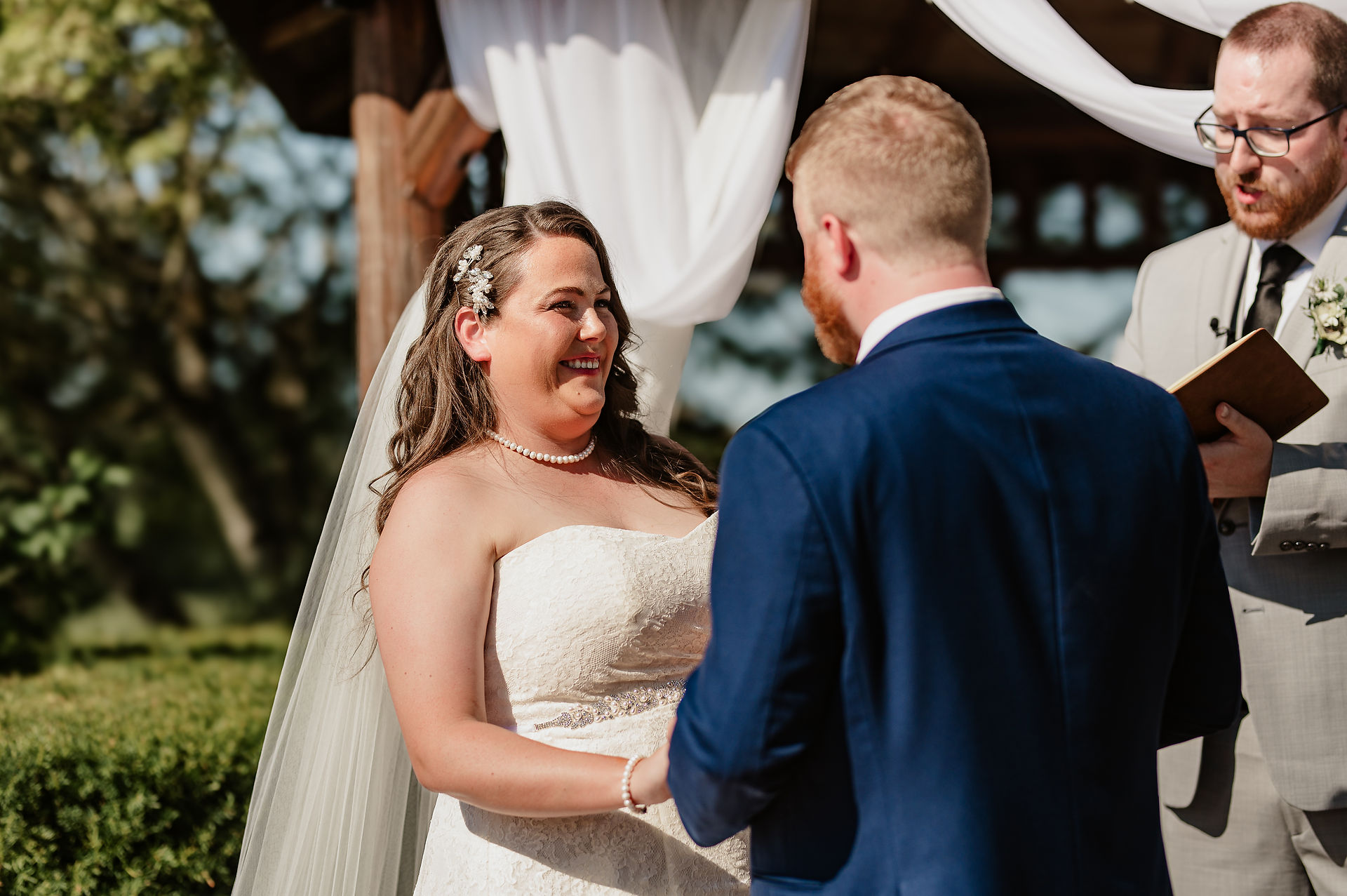 Couple exchanging vows