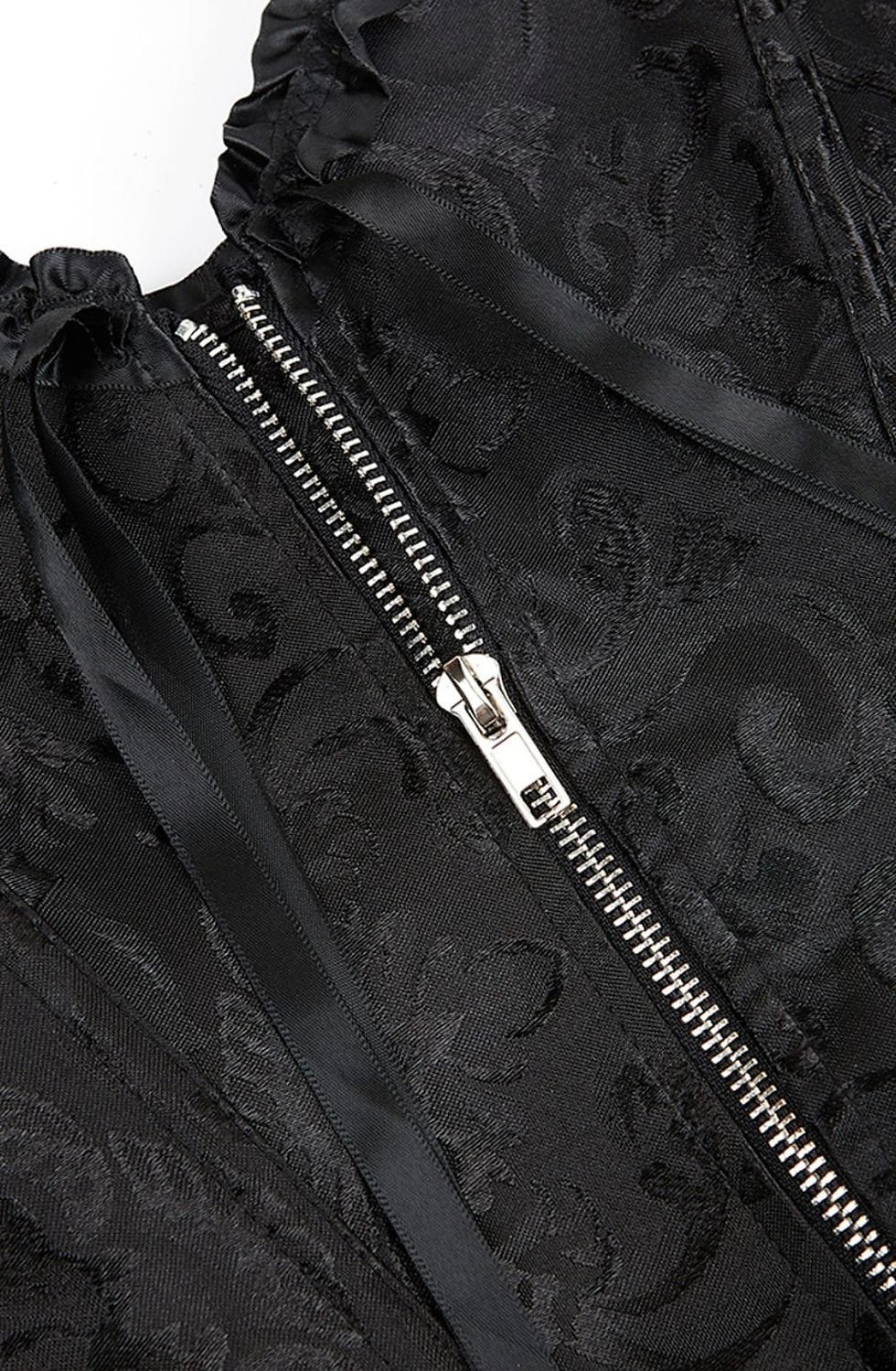 Thumbnail: YesX YX896 Vintage Corset Style Black